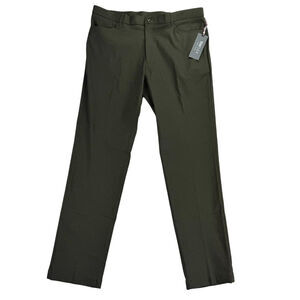 Tommy Hilfiger Mens TH Flex Finn Modern Fit Twill Pants Olive Green 36x32